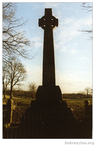 Robroyston Wallace Monument (showing original wall decoration)