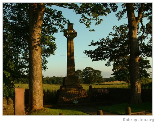 Robroyston Wallace Monument looking south near sunset